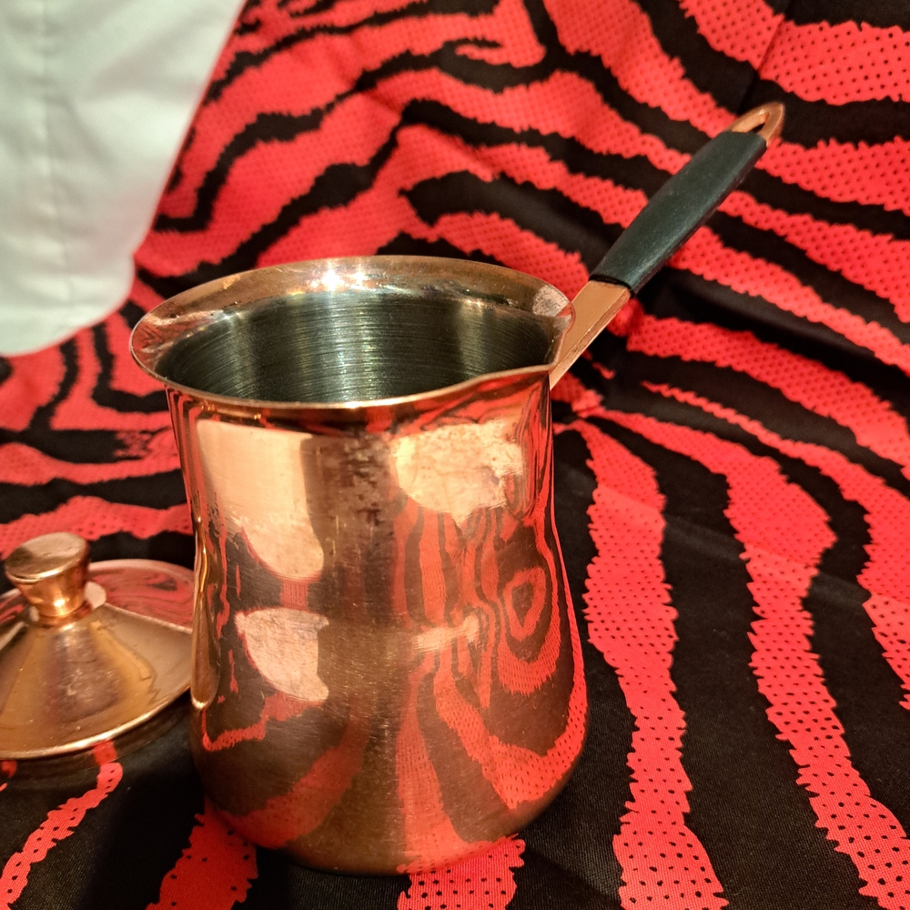 Copper Turkish Coffee Pot with Lid
